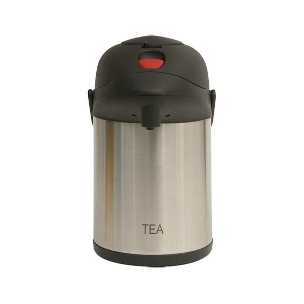 Inscribed Vacuum Pump Pot Tea S/S 2.5Ltr