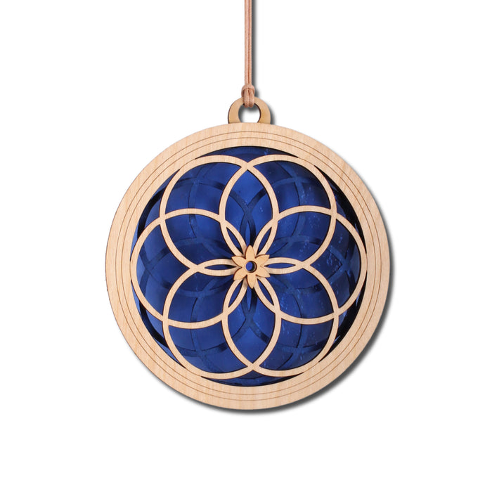 Denim Interlocking Circles Suncatcher
