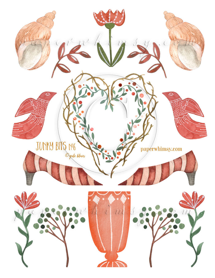 Junky Bits No.6 PRINTED - paperwhimsy