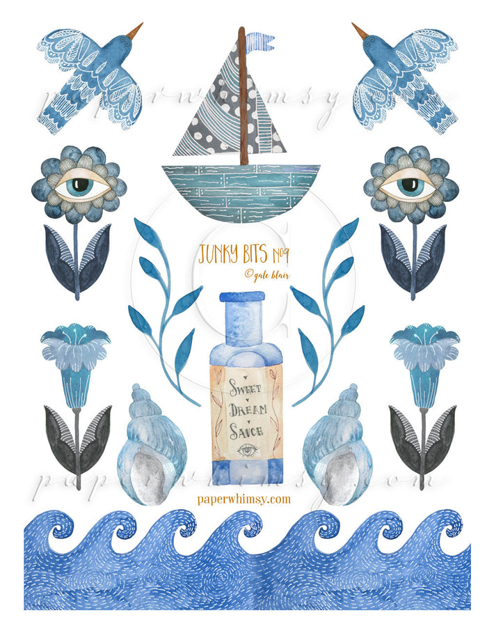 Junky Bits No.9 PRINTED - paperwhimsy