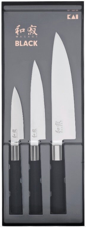 Kai Wasabi 3 Piece Knife Set Black (Kai-67S-300)