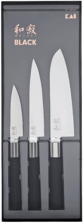Kai Wasabi 3 Piece Knife Set Black (Kai-67S-310)