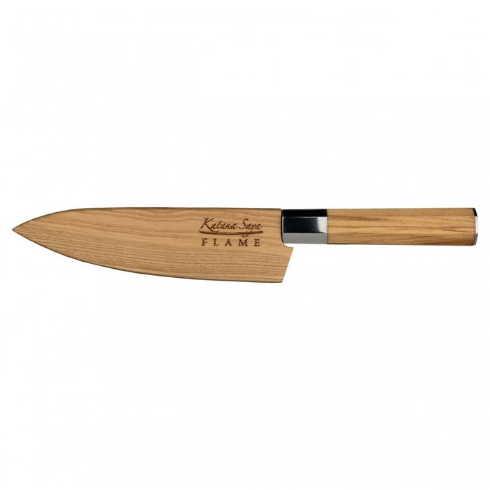 Katana Flame Olive Wood Handled Chefs Knife 15cm (Kfo-14)