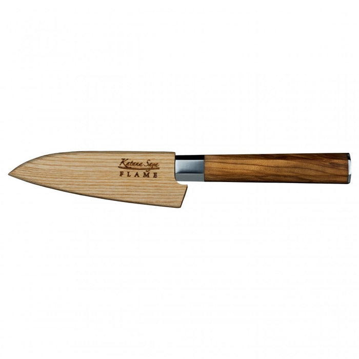 Katana Flame Olive Wood Handled Paring Knife 9cm (Kfo-11)