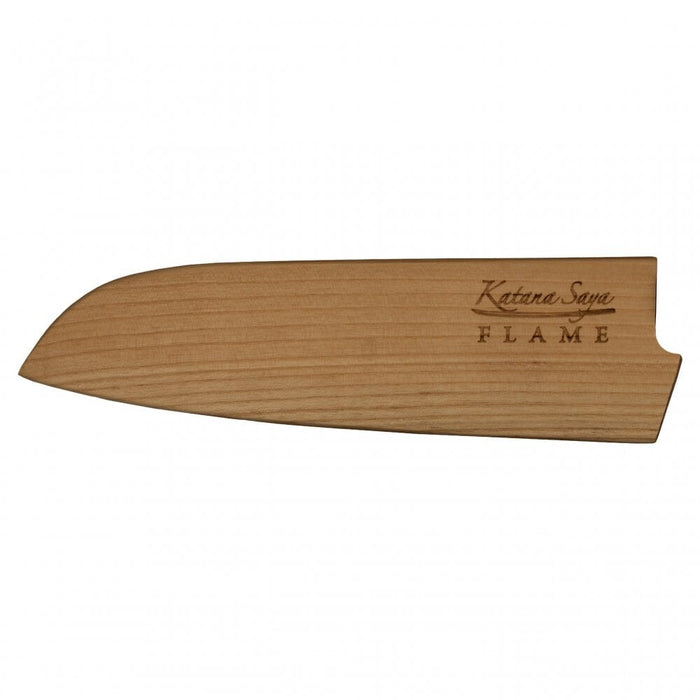 Katana Flame Olive Wood Handled Santoku Knife 18cm (Kfo-02)
