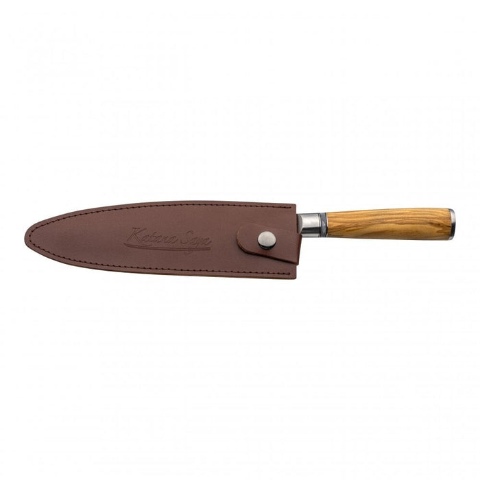Katana Saya Olive Wood Handled Bread Knife 20cm (Kso-16)
