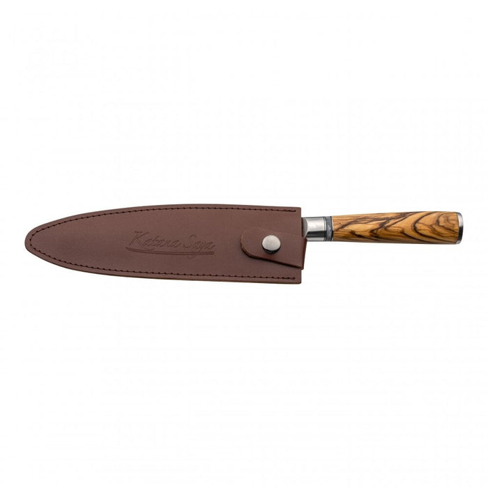 Katana Saya Olive Wood Handled Chefs Knife 20cm (Kso-17)