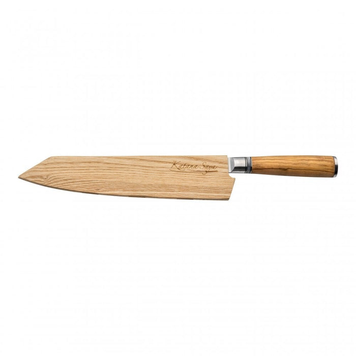 Katana Saya Olive Wood Handled Kiritsuke Knife 24cm (Kso-05)