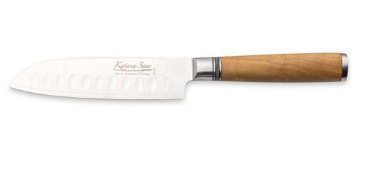 Katana Saya Olive Wood Handled Santoku Knife 12cm (Kso-01)