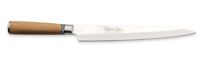 Katana Saya Olive Wood Handled Yanagi Sashimi Knife 24cm (Kso-06)