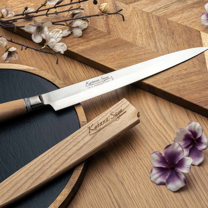Katana Saya Olive Wood Handled Yanagi Sashimi Knife 24cm (Kso-06)