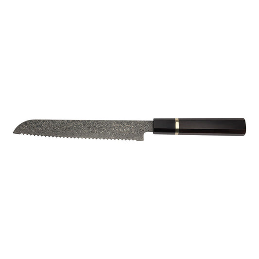 Katana Saya Smoke Ebony Wood Handled Bread Knife 20cm (Ksm-16)