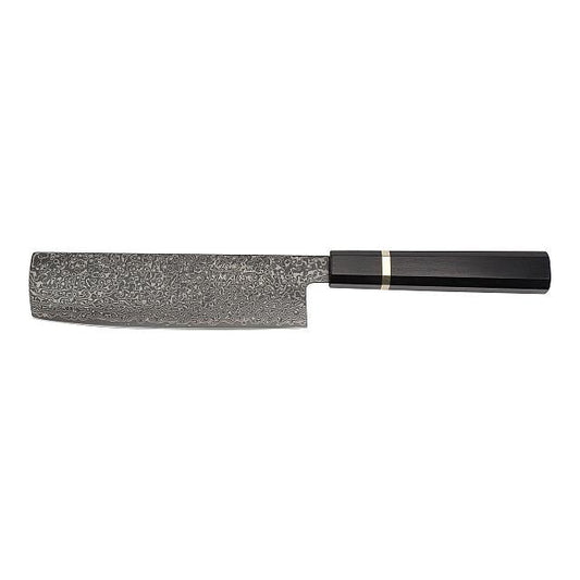 Katana Saya Smoke Ebony Wood Handled Nakiri Knife 18cm (Ksm-03)
