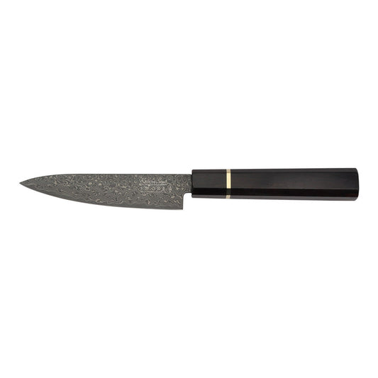 Katana Saya Smoke Ebony Wood Handled Utility Knife 12cm (Ksm-12)