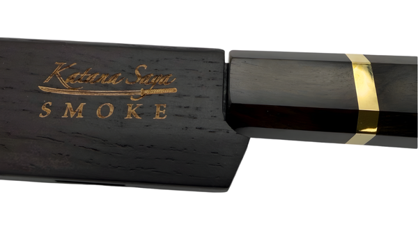 Katana Saya Smoke Ebony Wood Handled Utility Knife 12cm (Ksm-12)