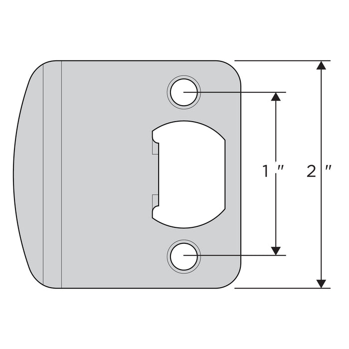 Kwikset Round Corner 2-1/4" Extended Full Lip Strike Kwikset
