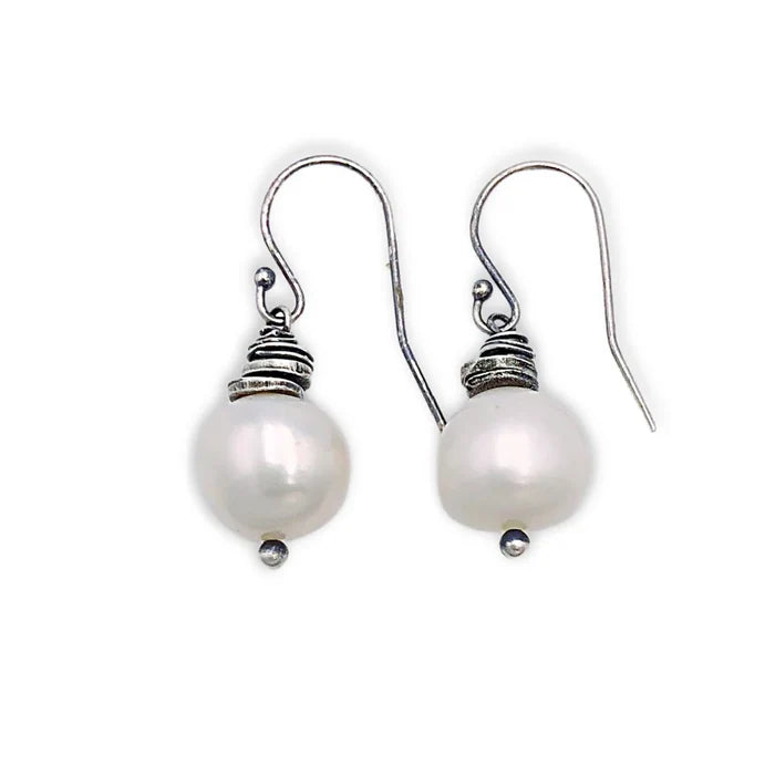 Large Pearl Wrap Drop Earrings