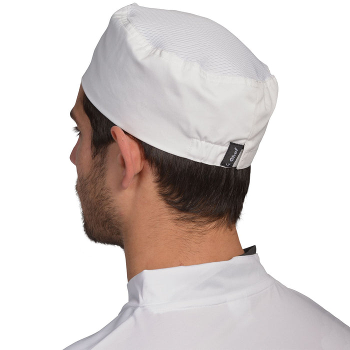 Le Chef Df14e Staycool System Skull Cap White