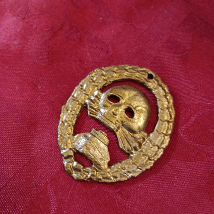 Lead WWII Natzi Skull Tank Badge / Pendant-Jantiques LLC.