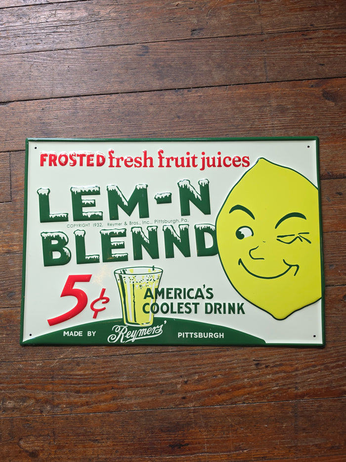 Lem-N-Blennd Juice  metal sign
