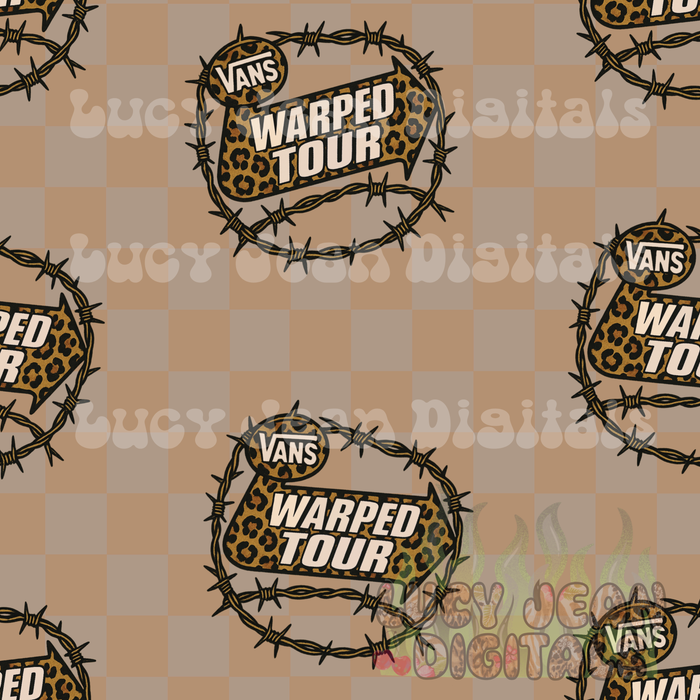 Leopard Barbed Wire Band Tour Seamless Files