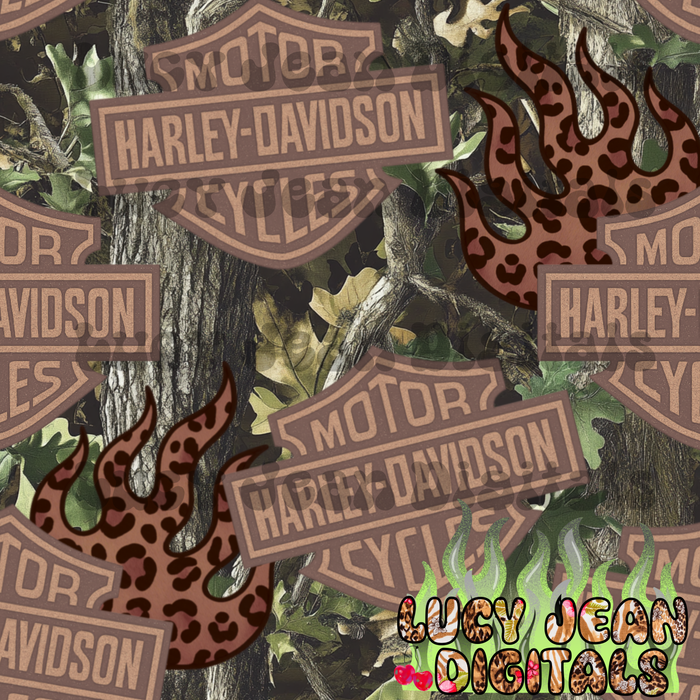Leopard Camo HD motorcycle Seamless File