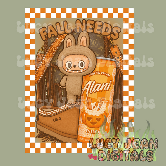 *LIMITED* Fall Boujee Monster Doll x Energy Drink PNG