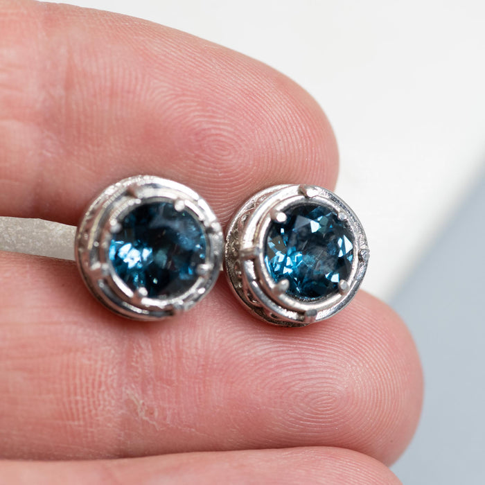 London Blue Topaz Doublet Post Earrings