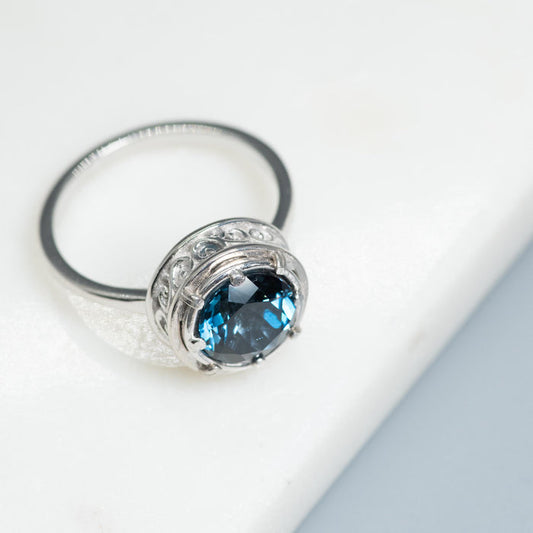 London Blue Topaz Doublet Ring