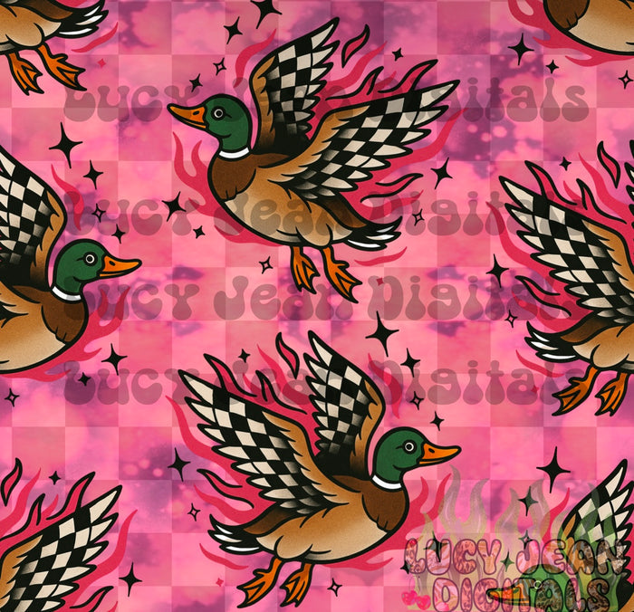 Mallard pink acid washed checkered Seamless File