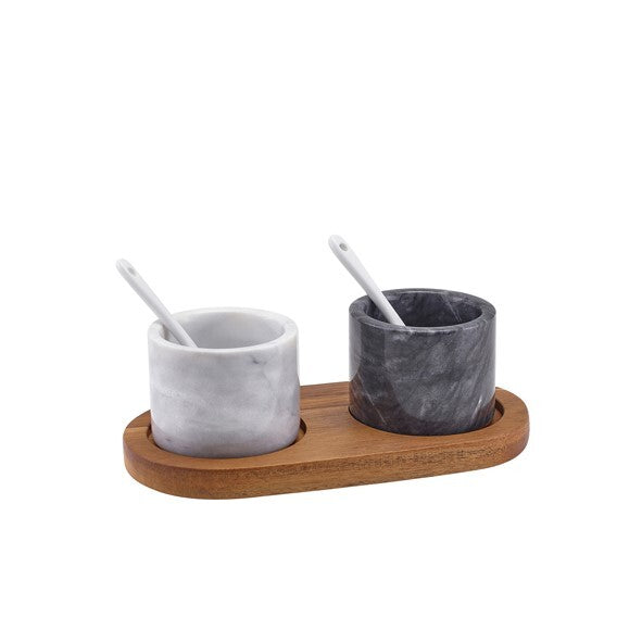 Marble Salt & Pepper Pot Set