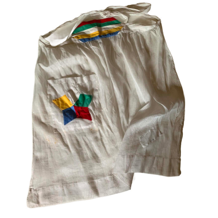 Masonic Star Colorblocked Waist Apron circa 1930s