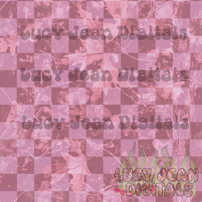 Mauve Pink Checkered Camo Seamless File