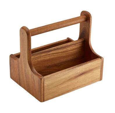 Medium Wooden Table Caddy 20 X 14.4 X 18cm