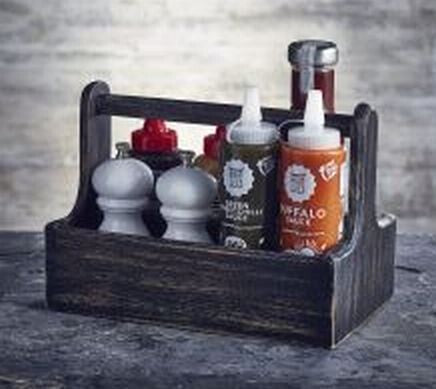 Medium Wooden Table Caddy 20 X 14.4 X 18cm