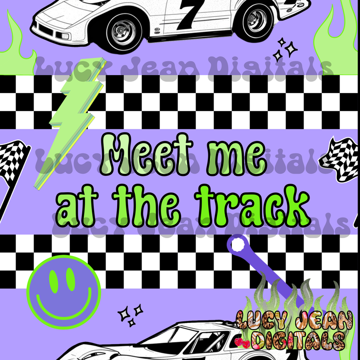 Meet me at the track car purple Seamless File