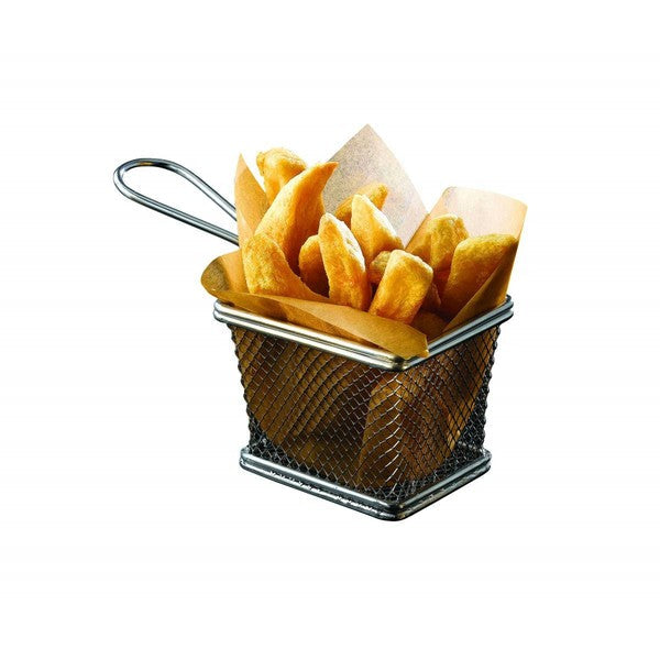 Mini Chip Frying Basket Rectangular 12.5cm x 10cm x 8.5cm
