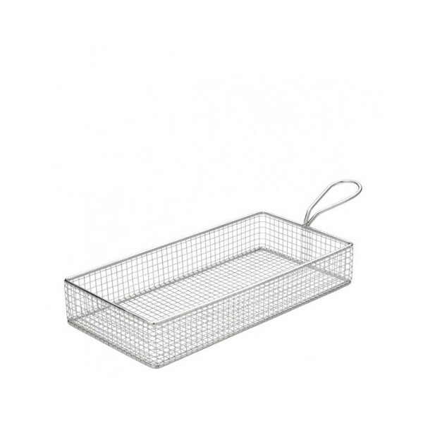 Mini Frying Basket Rectangular Stainless Steel 26cm x 13cm