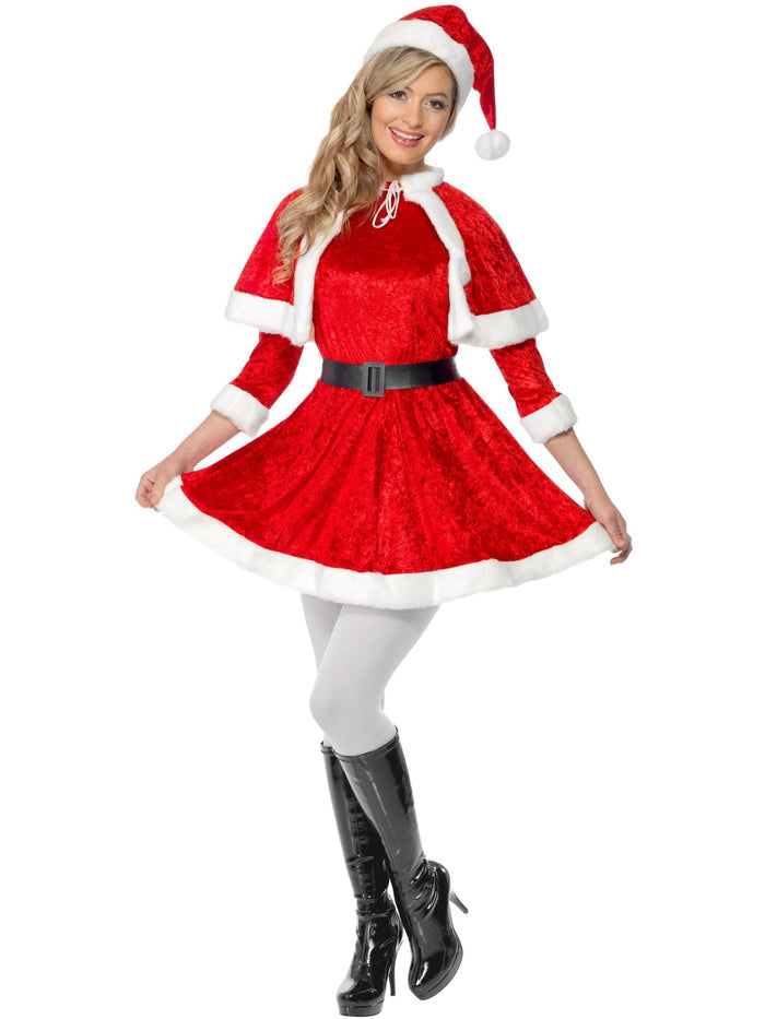 Miss Santa Costume, with Cape & Belt