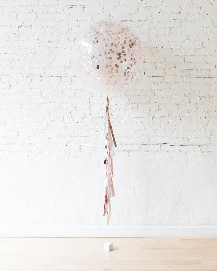 Modern Mauve - Confetti Giant Balloon with Tassel