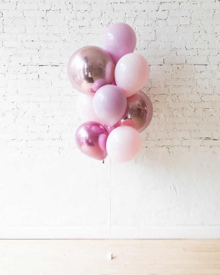 Modern Mauve - Orbs and 11in Balloons - bouquet of 10