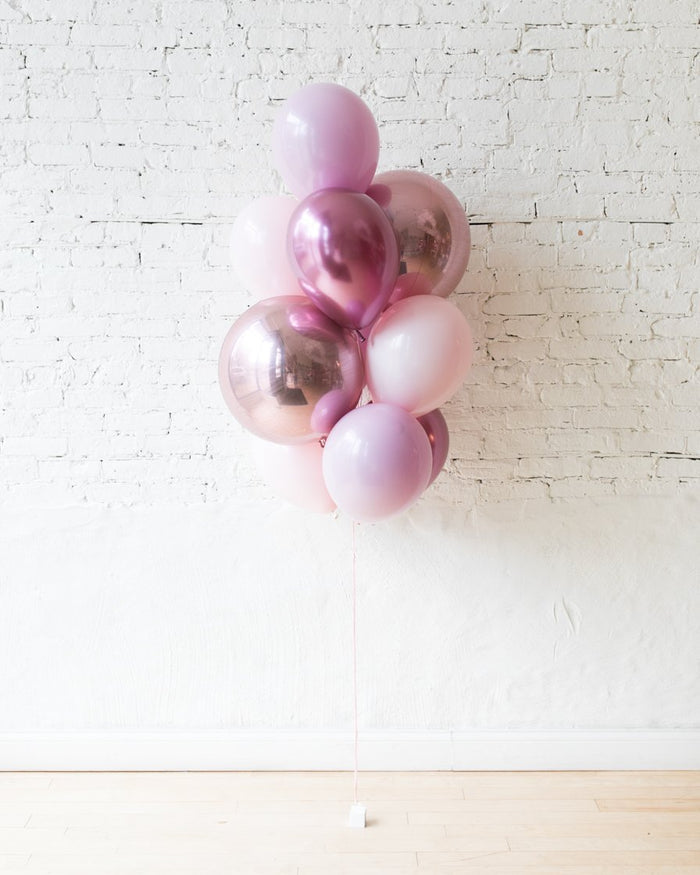 Modern Mauve - Orbs and 11in Balloons - bouquet of 10