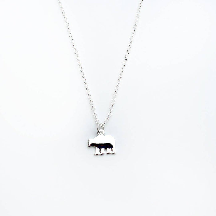 Mom Necklace - You are the Ultimate Mama Bear - Silver