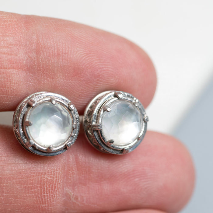 Mother of Pearl Doublet Post Earrings