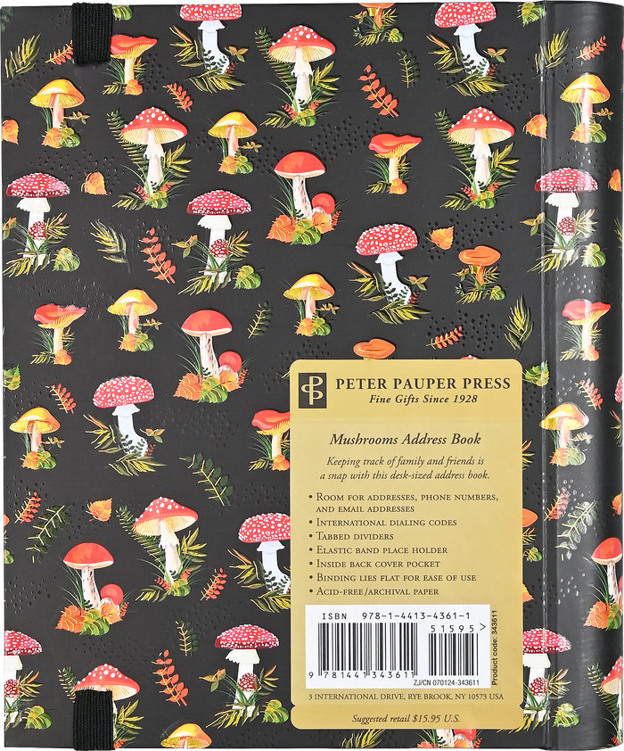 Mushrooms Large Address Book