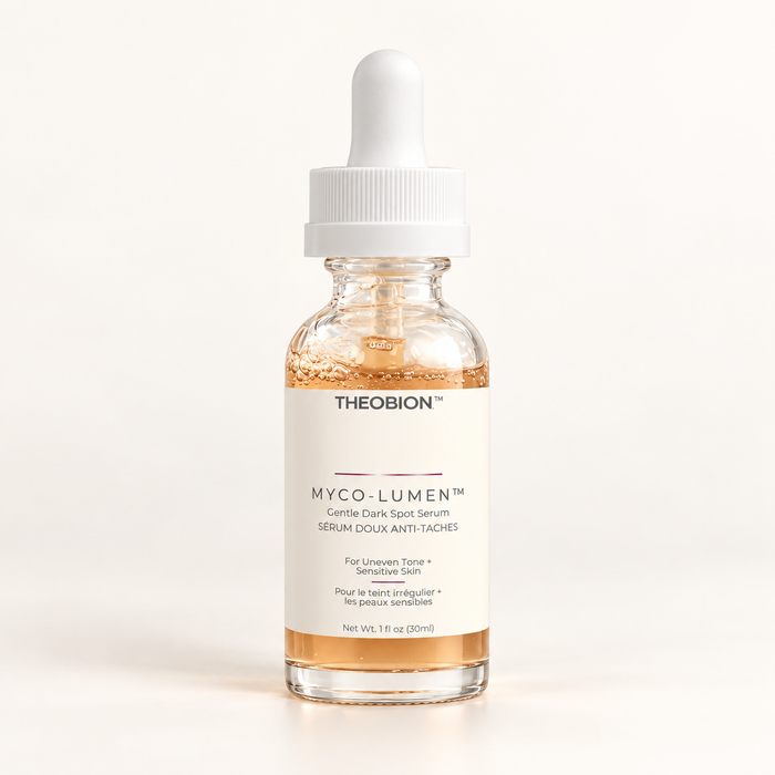 Theobion MYCO-LUMEN Gentle Dark Spot Serum, 1 fl oz (30 ml) glass dropper bottle