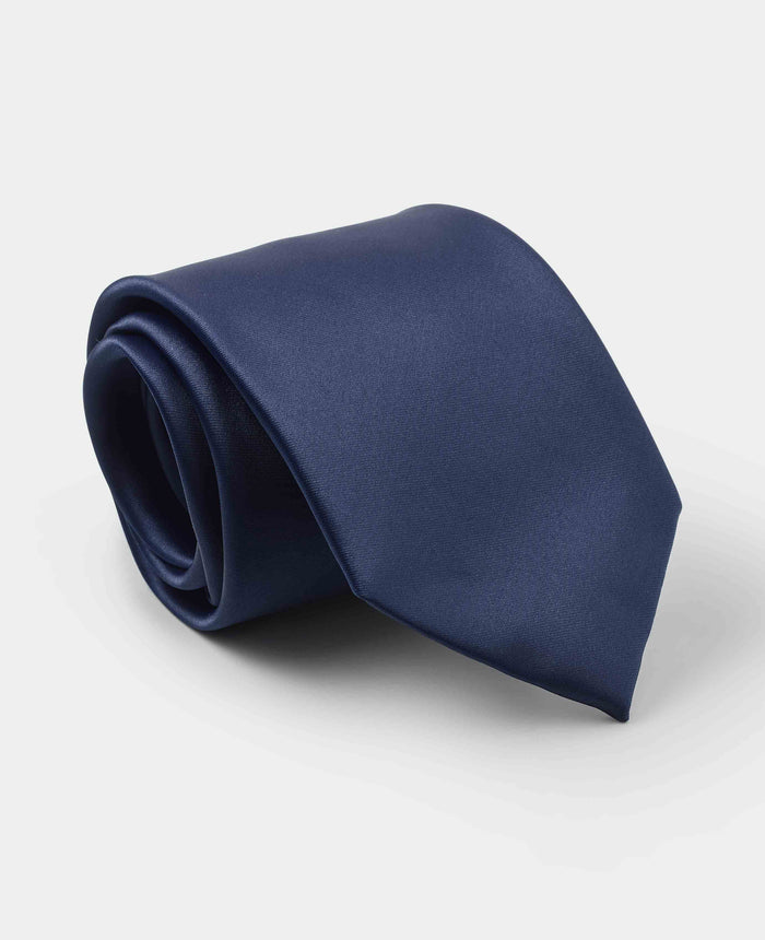 Men's Navy Vegan Tie rolled up