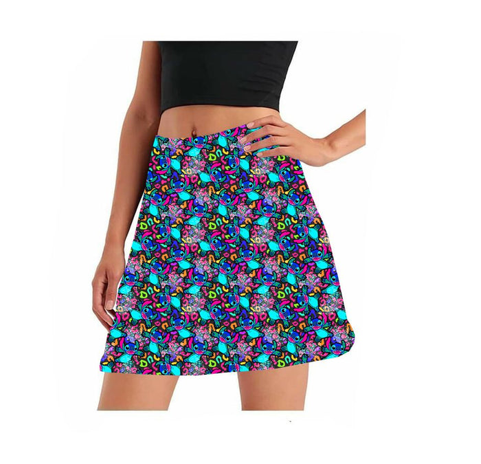 Neon alien skort