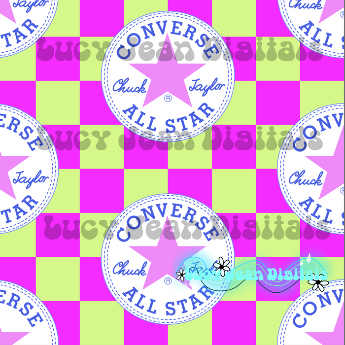 Neon checkered Sneaker Seamless File