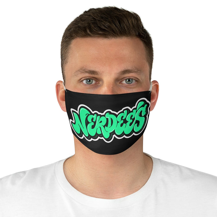 Nerdee's Original Graffiti Logo Collectible Fabric Face Mask - Black